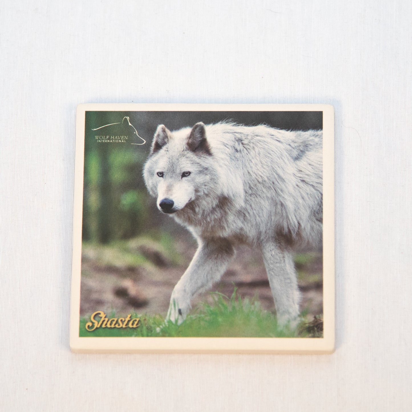 Ceramic Wolf Coaster