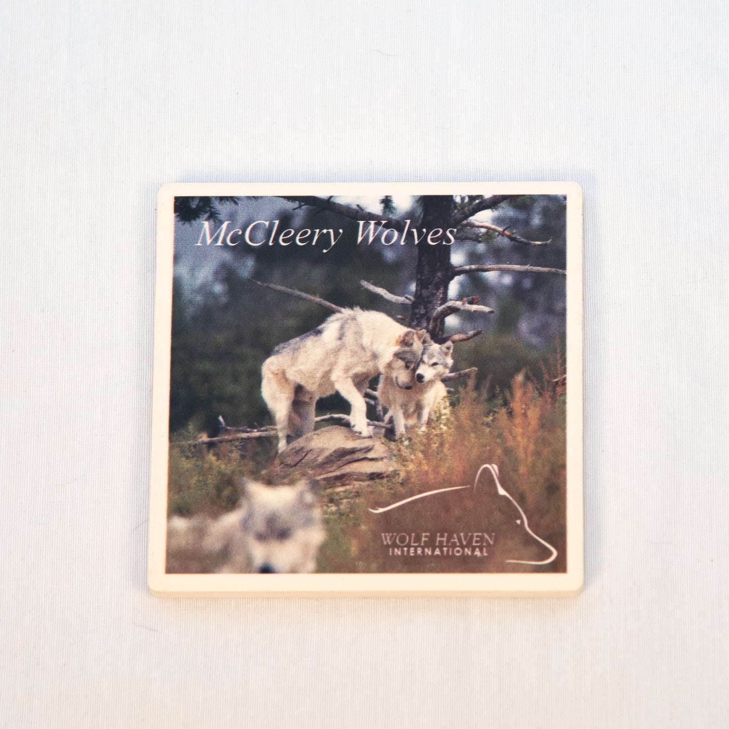 Ceramic Wolf Coaster