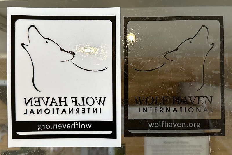 Wolf Haven Logo Window Cling