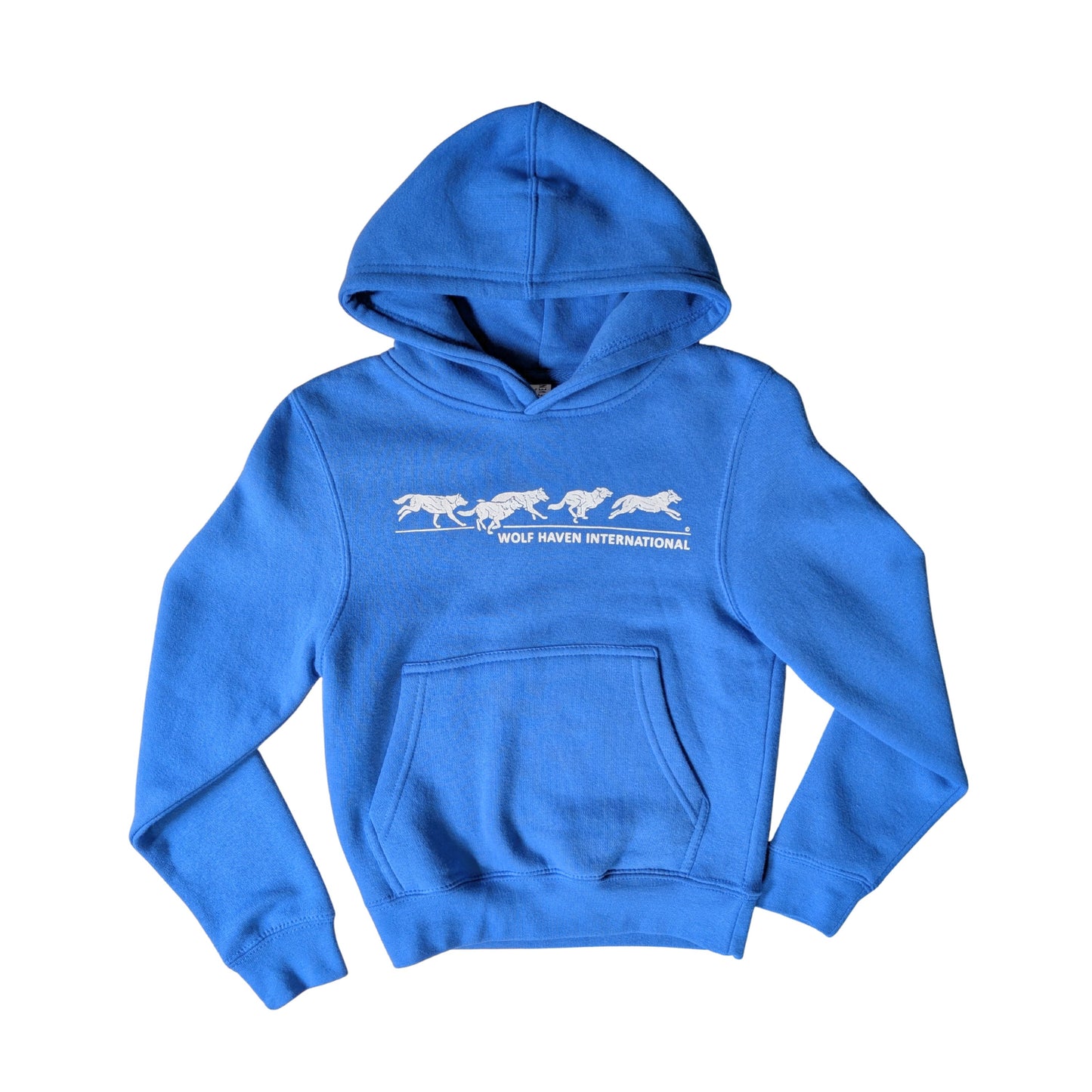 Youth Hoodie with Running Wolves Design