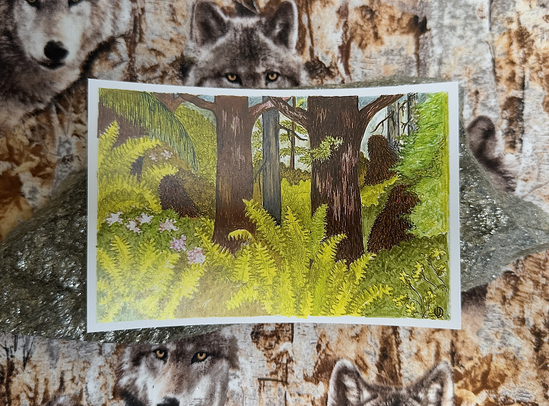 Bigfoot-Themed Notecard
