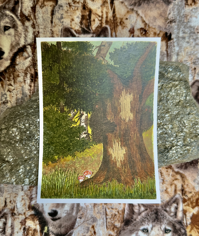 Bigfoot-Themed Notecard