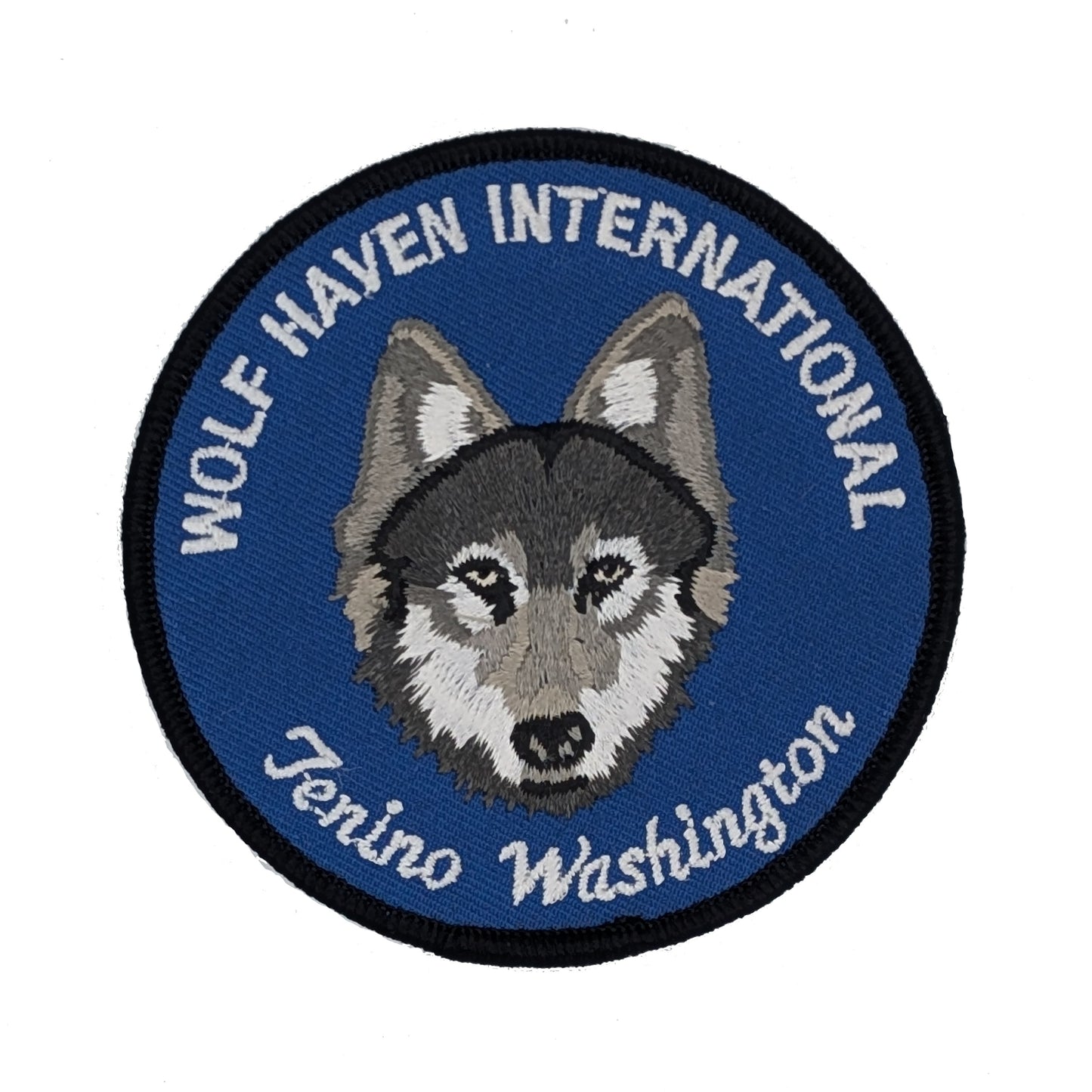 Vintage Patch: Blue Wolf Head