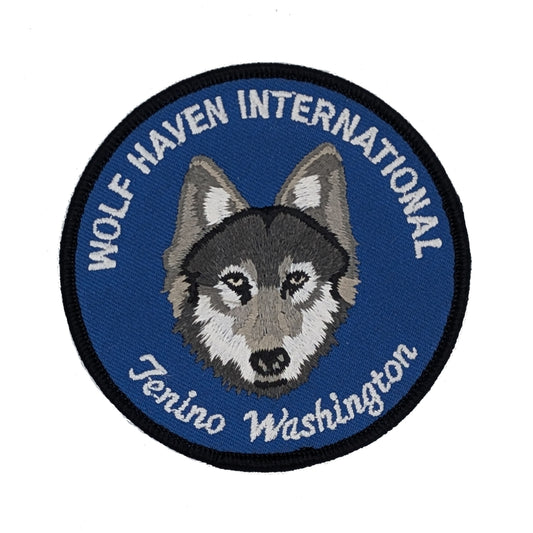 Vintage Patch: Blue Wolf Head