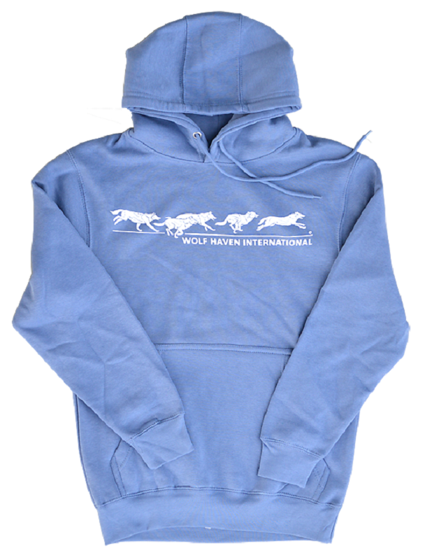 Premium Hoodie with Running Wolves Design