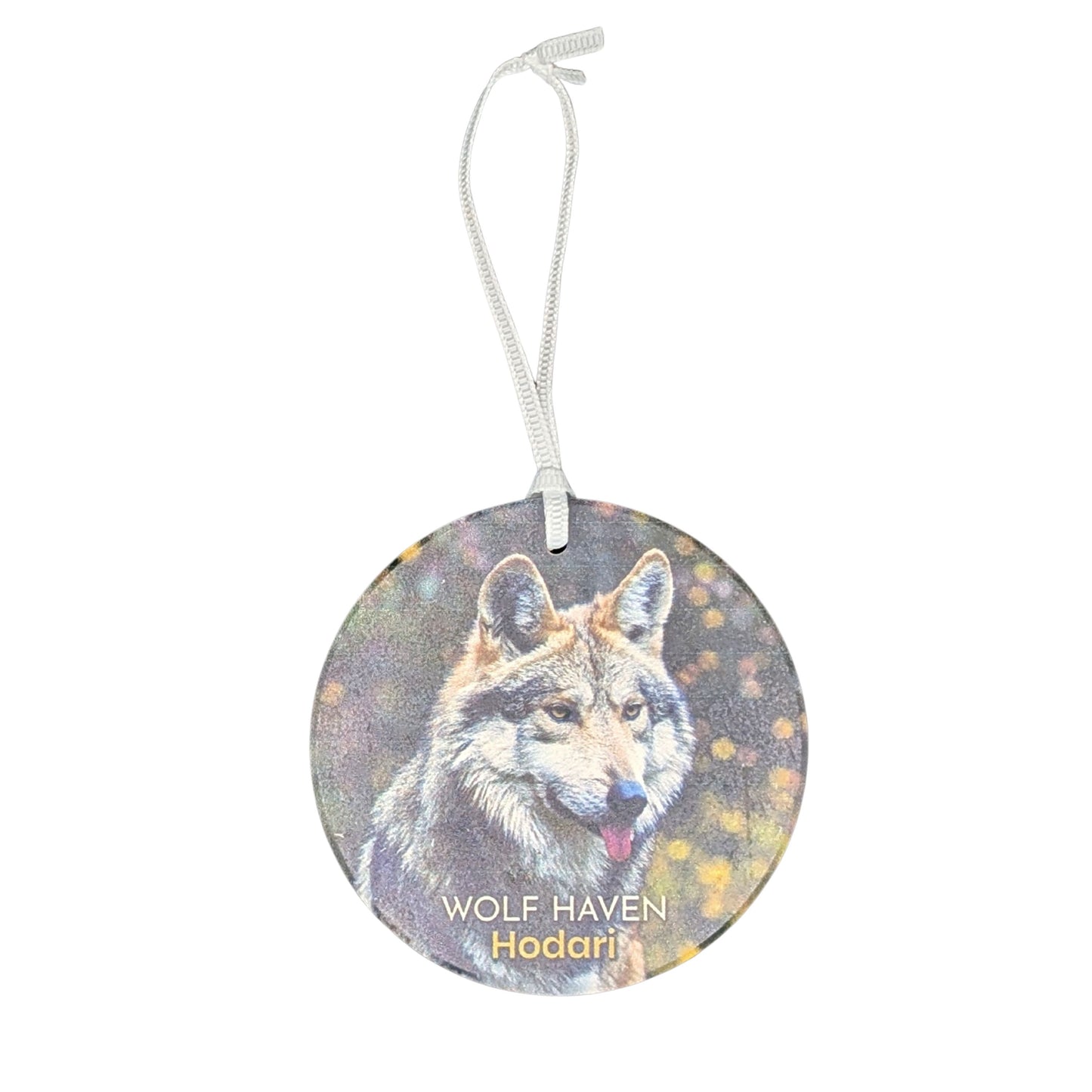 Wolf Photo Ceramic Holiday Ornament