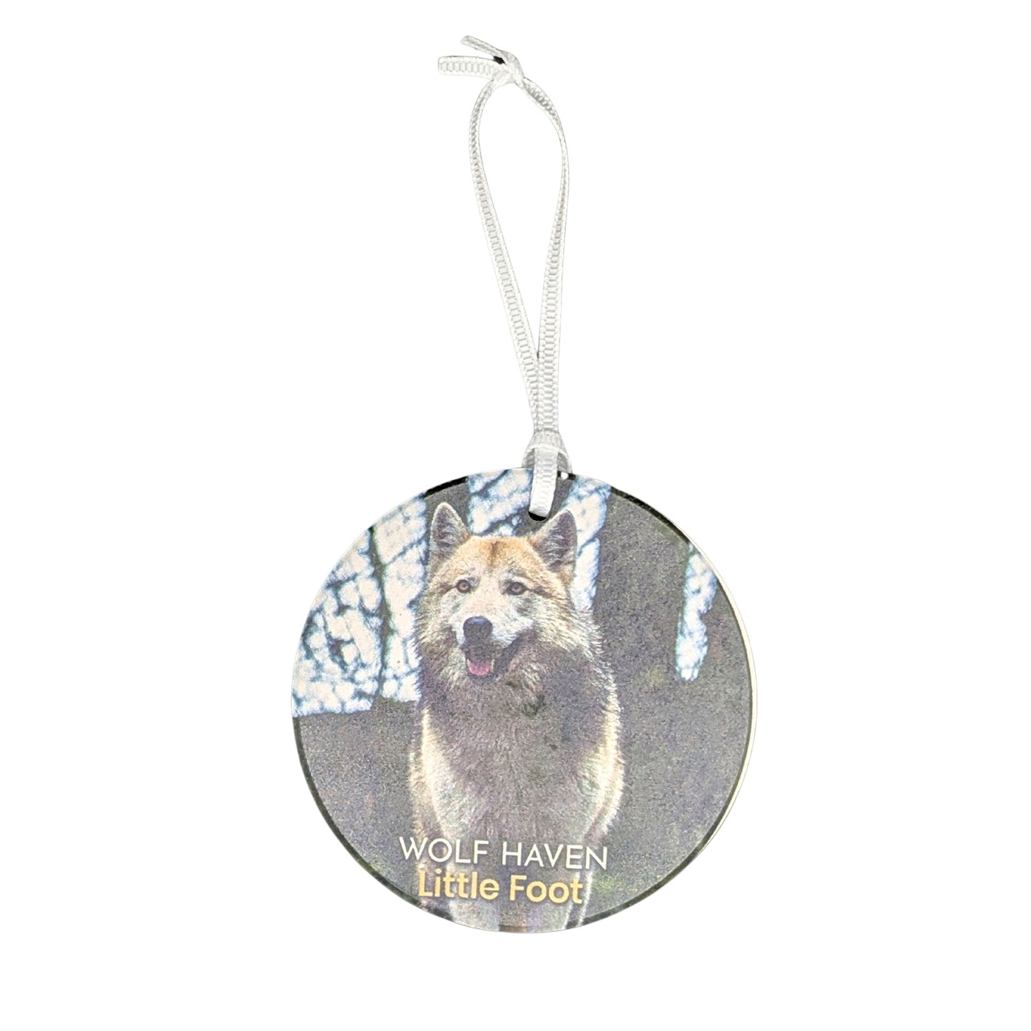 Wolf Photo Ceramic Holiday Ornament