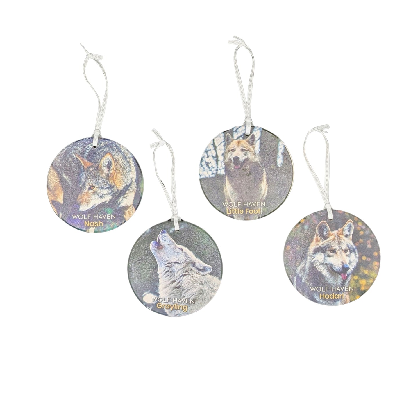 Wolf Photo Ceramic Holiday Ornament