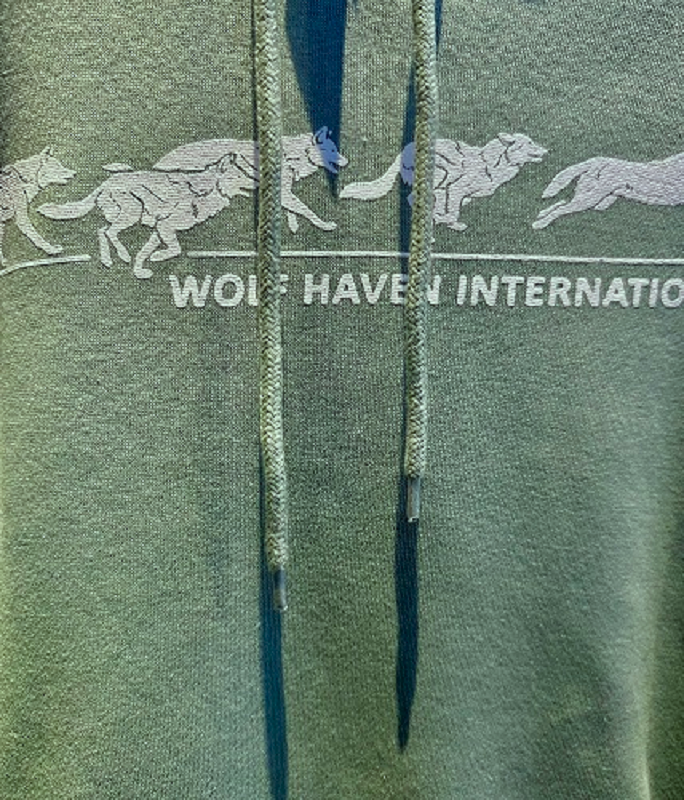 Premium Hoodie with Running Wolves Design