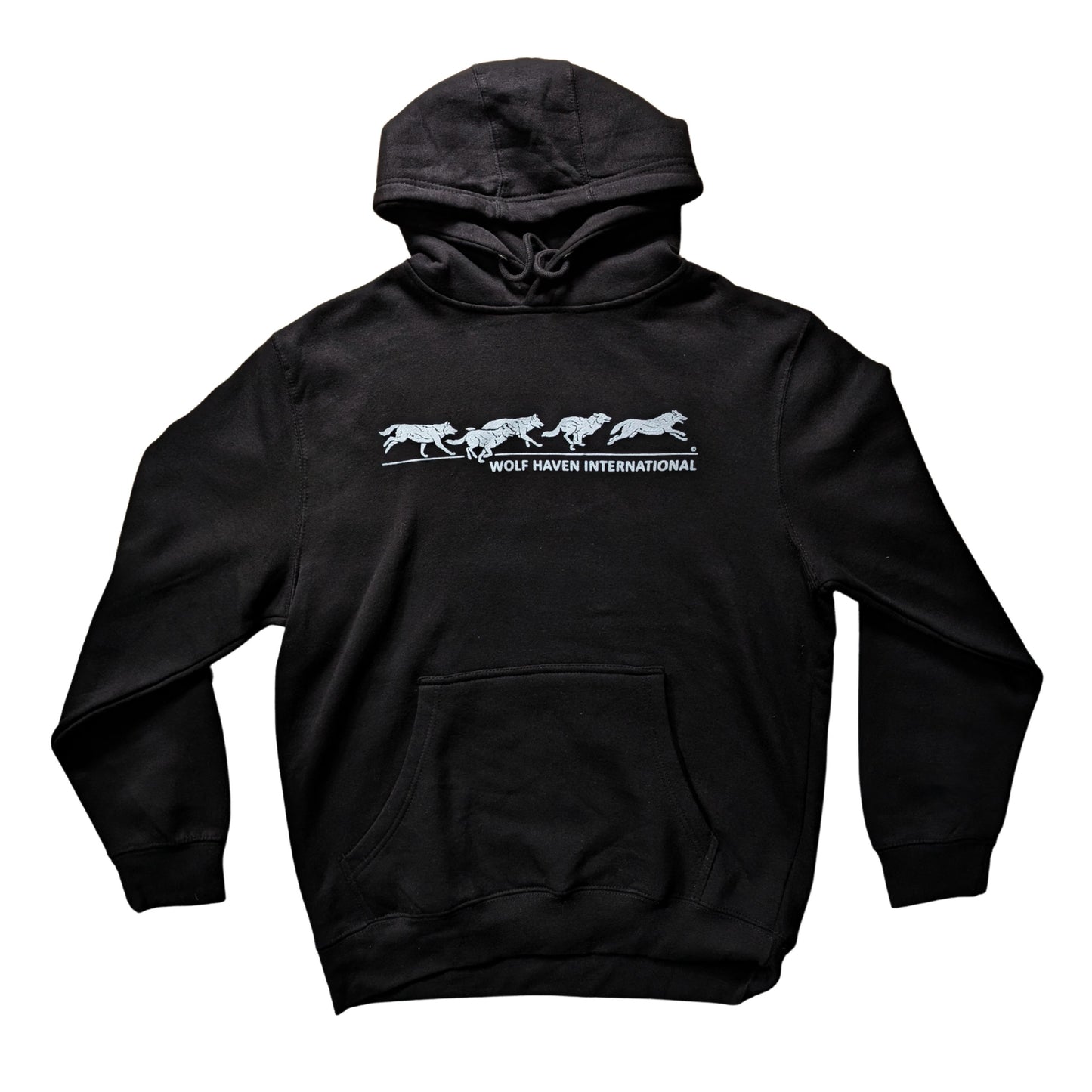 Premium Hoodie with Running Wolves Design