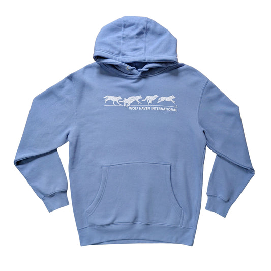 Premium Hoodie with Running Wolves Design