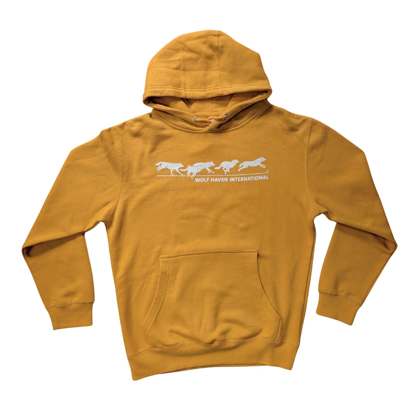 Premium Hoodie with Running Wolves Design